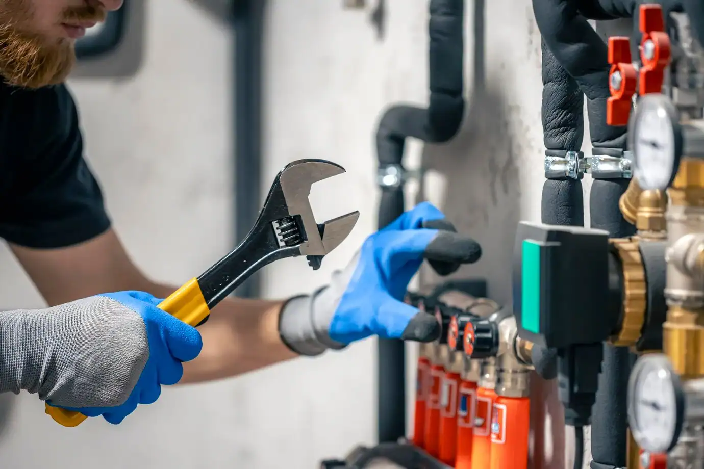 Commercial plumbing equipment inspection