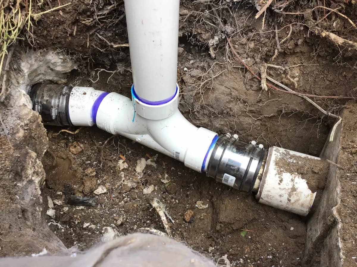 Sewer pipe relining in progress at a Northern Beaches property