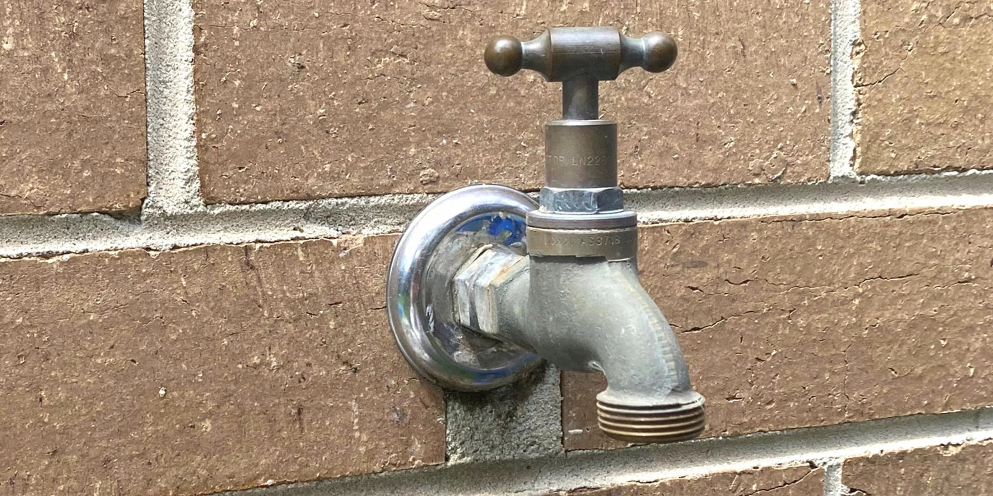 Outdoor garden tap installation at a Moorebank property